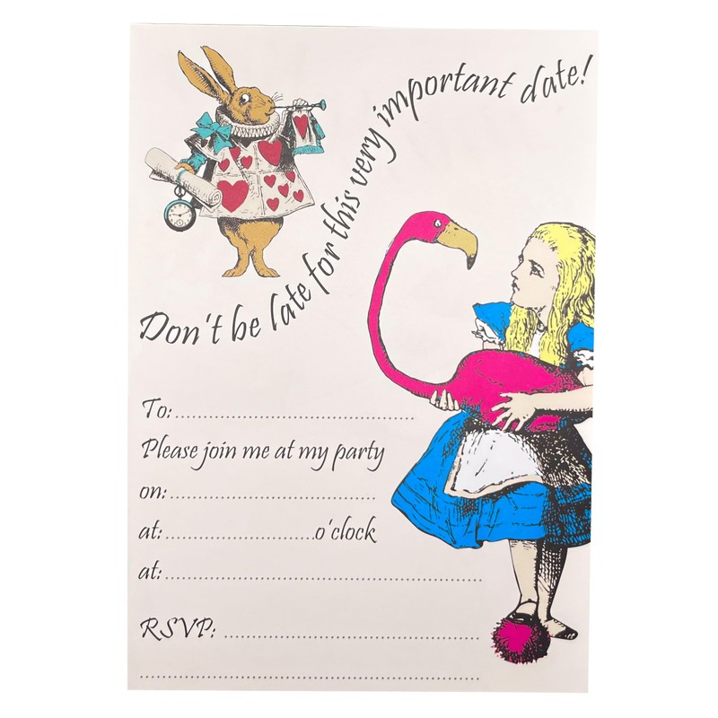 M & G Mustard & Gray Childrens Party Invitations (x12