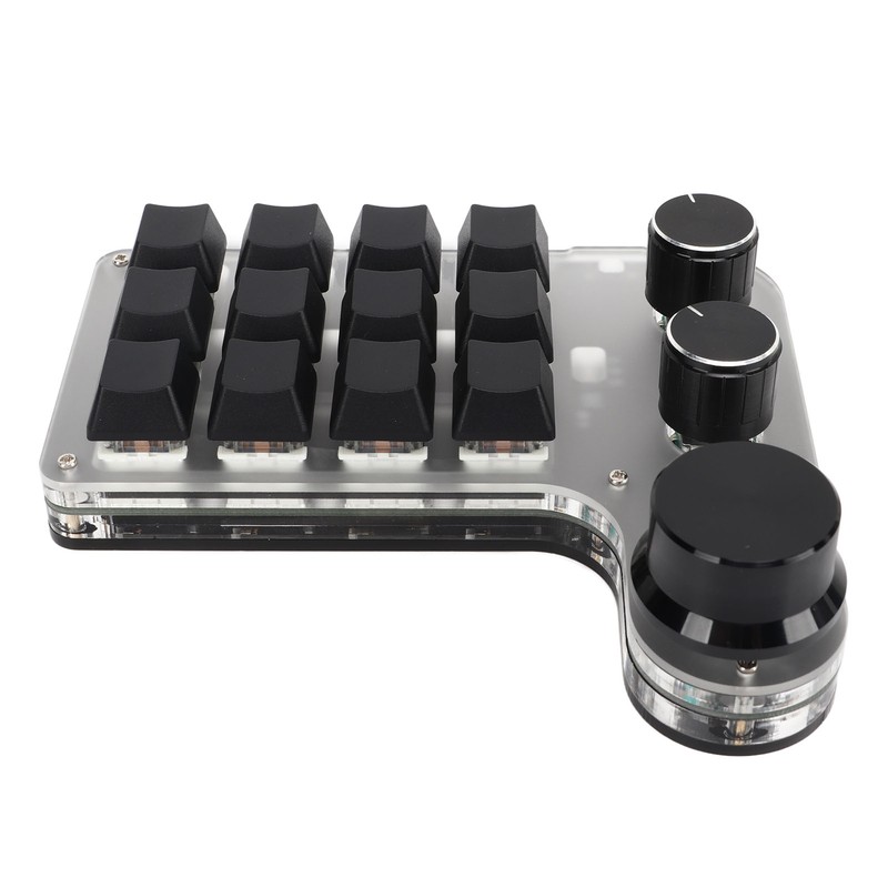 Programmable Keyboard with RGB 3 Knob 12 Keys 2.4G USB