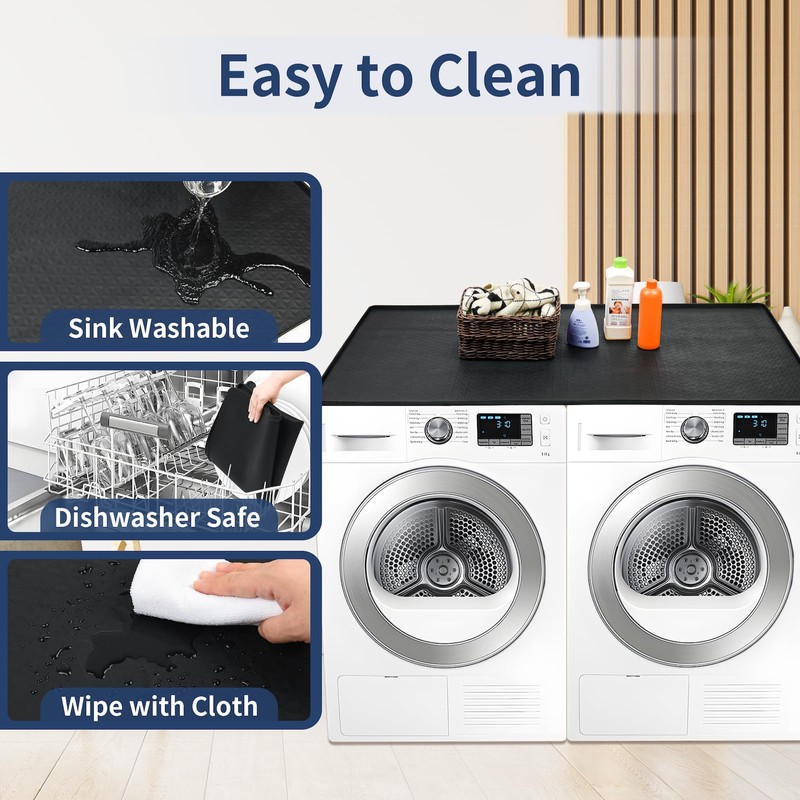 Dionikos 54" x 27.5" Silicone Washer Dryer Countertop Mat with
