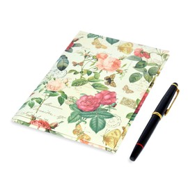 Set of 10 Design Letter Cards with Letter Folder Vintage "Roses" from Italy, 10 Sheets of Writing Paper and DIN B6 Letter Envelope (Flower Pattern), Beautiful Elegant Letter Envelopes and Writing