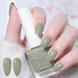 NovaCharm Fresh Green Fingernail Polish - Sage Green Nail Polish - Chip Resistant Long Lasting Nail Polish - Air Dry Quick Dry Nail Polish - Nail Lacquer Nail Art Polish for Manicure DIY