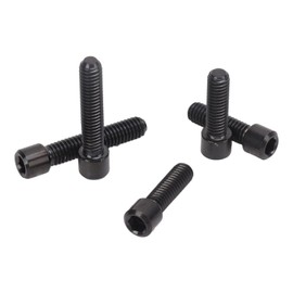 Front Rear Derailleur Screw, M4 3Pcs 13 5 2Pcs 20mmCage Screws Alloy for DIY(Black)