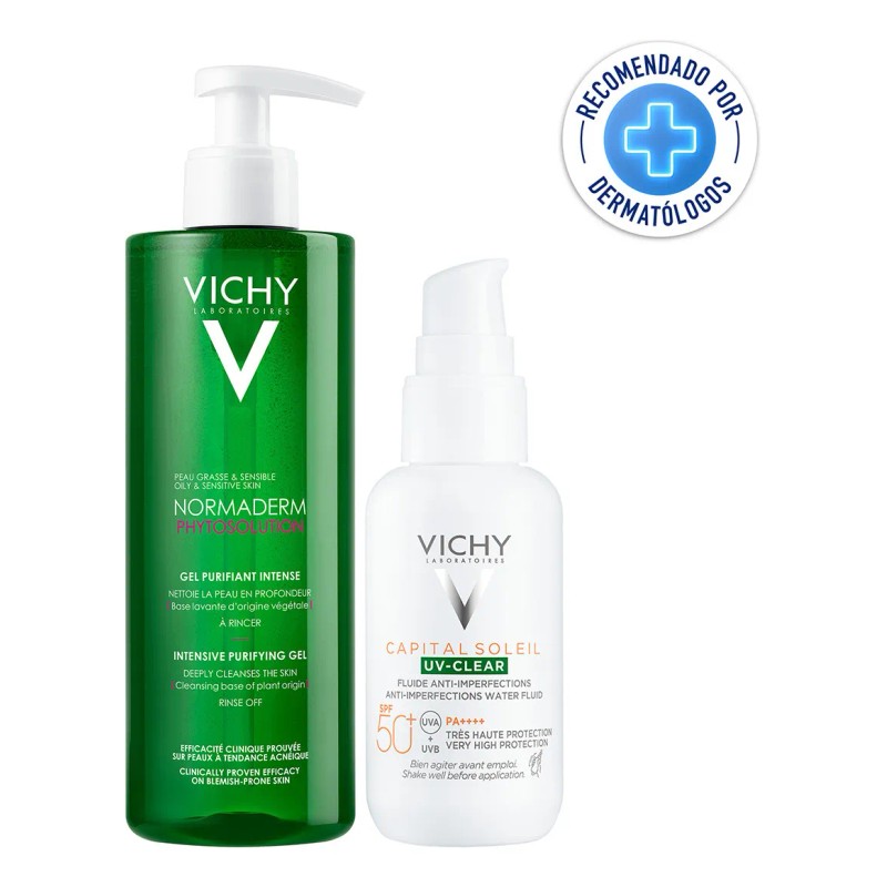 Kit Vichy Normaderm Para Piel Grasa Limpia y Protege -