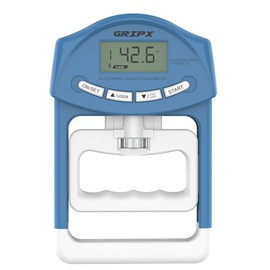 GRIPX Digital Hand Dynamometer Grip Strength Measurement Meter Auto Capturing Electronic Hand Grip Power 198Lbs / 90Kgs, Blue