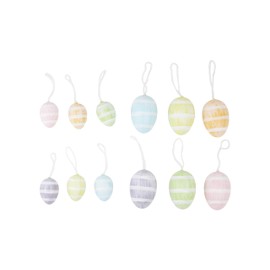 Heitmann Deco Easter Eggs for Hanging Made of Plastic - Easter Decoration, Spring Decoration, Easter, Spring - Various Sizes and Colours 20.5 x 20 x 4 cm