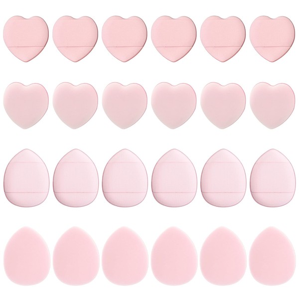 24 Stück Mini-Schwämme Puderquaste, Puderquaste, Puder Puff Pink Mini Make