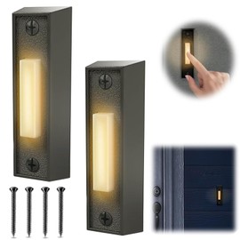 Asphodelia 2PCS Lighted Doorbell Buttons,Wired Door Bell Push Buttons, LED Door Chime,with Screws Wall Mounted Doorbell for Home Door/Garage Door Opener Button