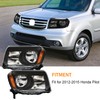 2012-2015 Pilot Headlights,Headlight Assembly Fit for Honda Pilot 2012 2013