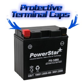 PowerStar PS-14BS ATV Battery for YTX14-BS Compatible With Honda TRX500FPM FourTrax Foreman 4x4 w/Power Steering