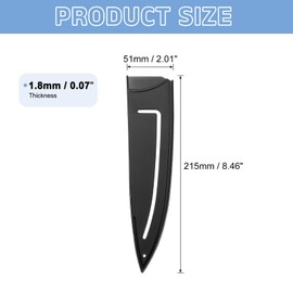 uxcell 5 Pack PP Safety Knife Cover Sleeves, Blade Edge Guards Protector, Universal Knife Sheath for 8" Kitchen Knife, Black