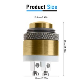 OUDQFCJ Brass Bell Push Momentary Waterproof Button Screw Terminals