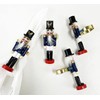 Fennco Styles Handmade Wooden Nutcracker Decorative Napkin Rings, Set of