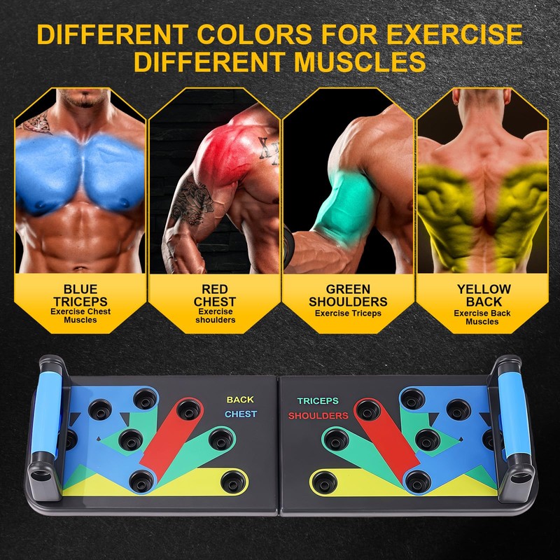 flintronic Push-up handles, push-up board, 13 in 1 foldable portable