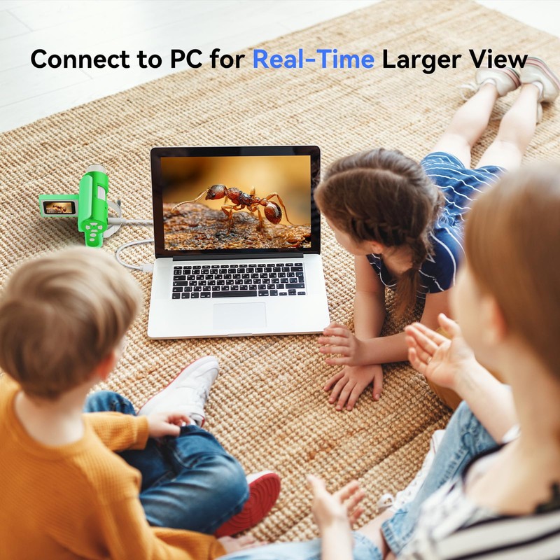 TOMLOV P20 Handheld Digital Microscope, 3-in-1 Pocket Miniscope for Kids,