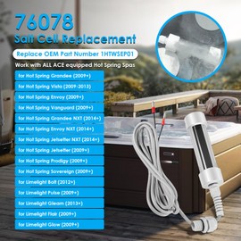 Yoursme 76078 Salt Cell Replacement for Hot Spring ACE Systems, 25% Larger Electrode Plates, Compatible with All ACE Hot Tubs, Plug-and-Play