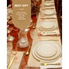 Stapava 60 Pcs Retro Royal Gold Silverware Set, Stainless Steel
