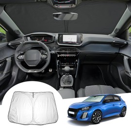 GAFAT Compatible with Peugeot 208 e-208 Restyling 2019-2024 2025 Sunshades Front Window Inside, 208 GT 2023 Line Windscreen Parasol Sun Visor Sun Protection, Cooling, UV Protection, 208 Accessories