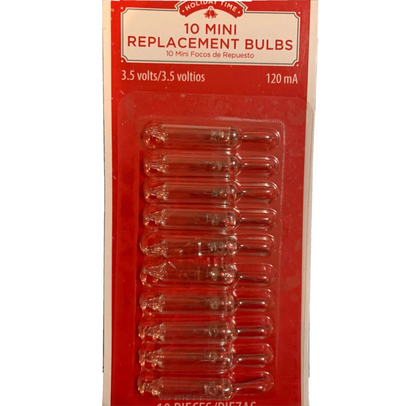 Holiday Time Mini Replacement Christmas Light Bulbs Clear 2.5 Volt