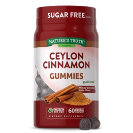 Nature's Truth Ceylon Cinnamon Gummies | 2000mg | 60 Count | Vegan, Non-GMO & Gluten Free Supplement | Sugar Free