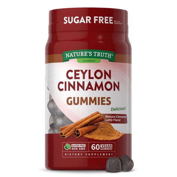 Nature's Truth Ceylon Cinnamon Gummies | 2000mg | 60 Count