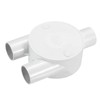 sourcing map PVC Conduit Box Junction Box Y-shaped 3 Way