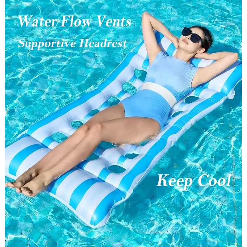 2-Pack Inflatable Pool Floats Mat for Teens, Large Pool Floaties