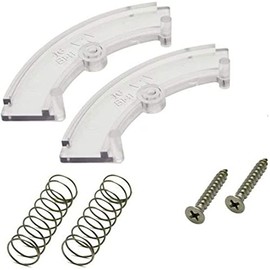 KastLite Post Top Fitter Hardware Kit | Clear Outdoor Post Top Fitter Wing Clamps | Includes 2 Clamps, 2 Screws & 2 Springs (5)