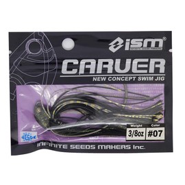 イズム(ism) ワーム CARVER 3/8oz #07 フラッシングブラック.