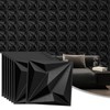 33-Pack 3D Wall Panels Black for Interior Wall Decor, Waterproof