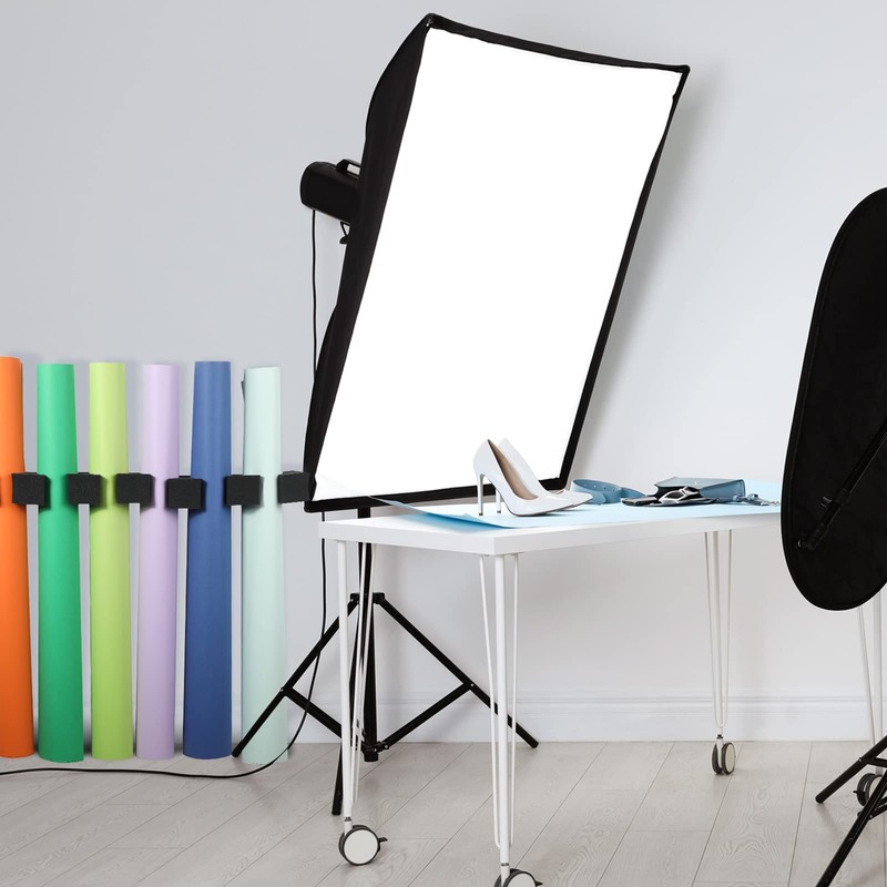 Colarr 2 Sets Seamless Paper Roll Storage Clip Photo Backdrop