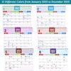 Desk Calendar 2023, Standing 2023 Desktop Flip Planner with Stickers