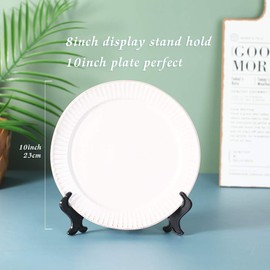 Artliving 8" Black 6pcs/set Plastic Easels Plate Display Stands Picture Frame Stand Holder