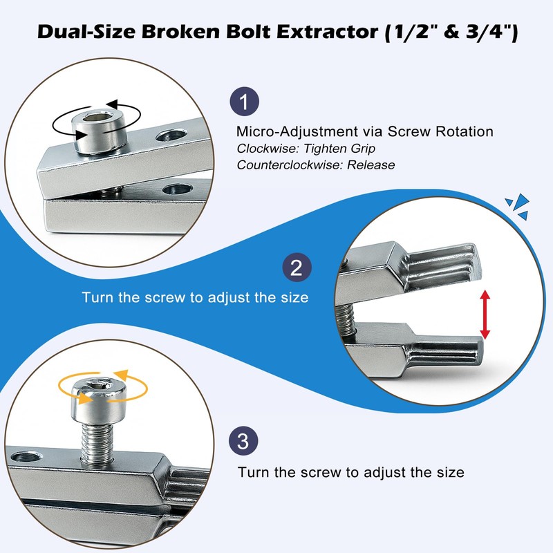 Broken Valve Thread Extractor, Broken Pipe Extractor Tool, Multifunctional Easy