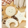 JOSON Cozy Sun Pillow Star Moon Sofa Cushion, Soft Bedside
