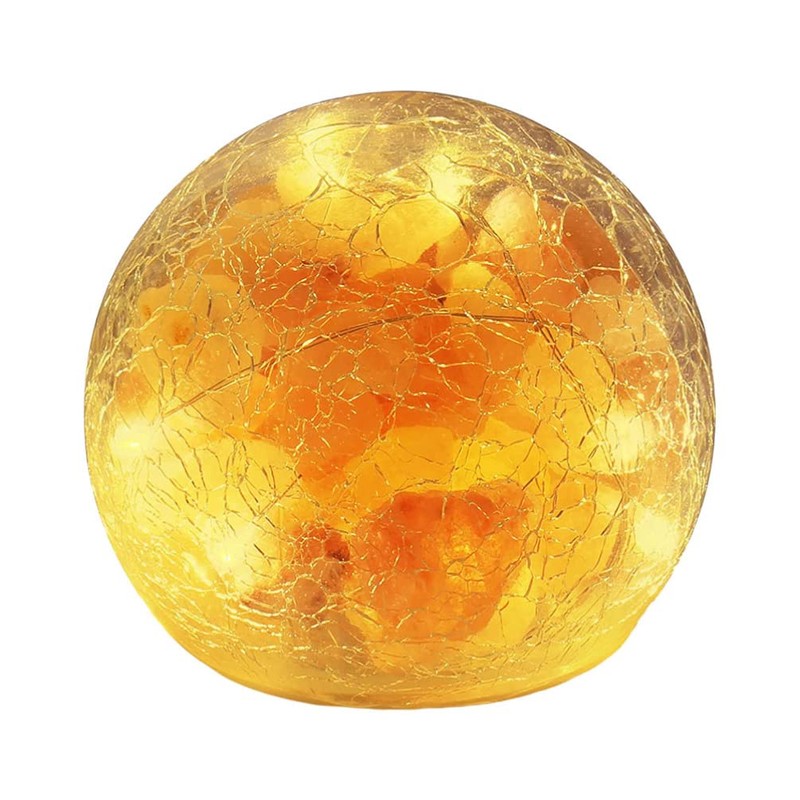 Uonlytech Salt Rock Lamp Battery Powered Himalayan Pink with Crackle