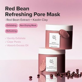 Beauty of Joseon Red Bean Pore Refreshing Mask Mud Cream Hydrating Wash Off Pack, Pore Cleansing Exfoliator, Korean Skin Care for Men and Women 140ml,