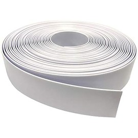 Jejavu 1.5" Wide x 20' Roll Vinyl Strap for Patio Chairs, Lawn Furniture, and Deck Chairs, Make Your Own Replacement Straps, Plus 20 Free Fasteners, (White)