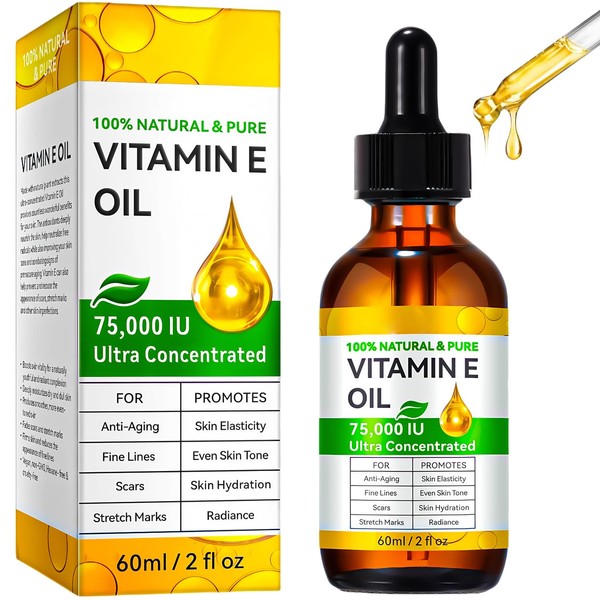 Vitamin E Oil with Jojoba for Face, Skin, Hair, Cuticle