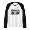 Retro Tape Deck Box Raglan Baseball Tee