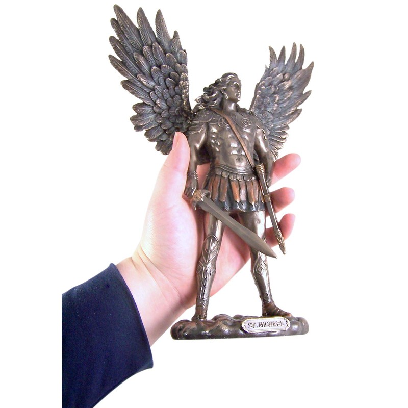 Archangel Saint Michael with Sword and Scabbard Statue, 11 Inch