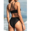 CUPSHE Women's Bikini Sets Two Piece One Shoulder Swimsuit High