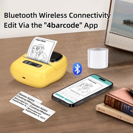 Label makers, 2-3 Inch Thermal Bluetooth Label Printer L9 Barcode Printer Mini Label Maker Easy to Use for Barcode,Address,Retail,Small Business,Shipping,Office,Clothing,Mailing(with 1 Roll Label)