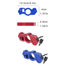ZHYUAN 2 Piece Handle Lock, Handlebar Security Lock, Brake Lock, Motorcycle Brake Lock, Universal Motorcycle Anti-Theft, Motorcycle Handlebar Lock, Suitable for Scooters, Bikes, Motorcycles