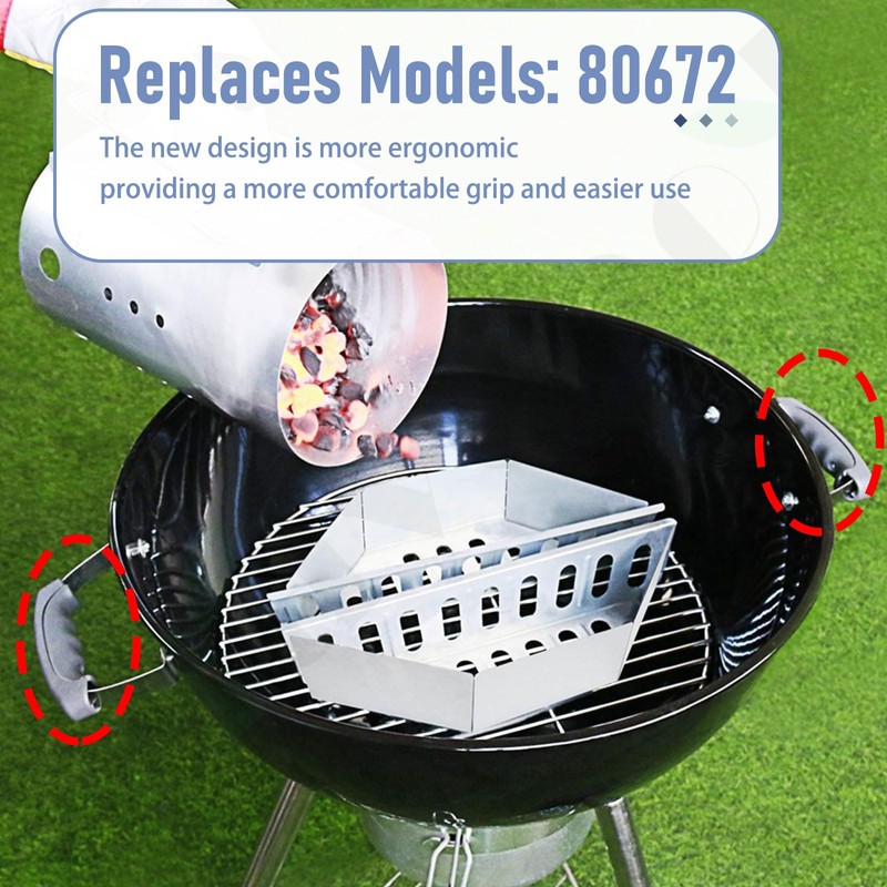 Braveboy Upgraded 80672 Charcoal Grill Tool Handle Compatible with Weber