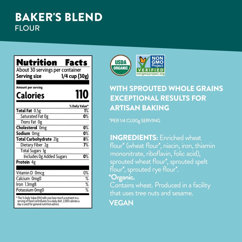 Nature's Path Organic Baker's Blend Flour, 32 oz (Pack of