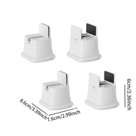 Fenteer 4Pcs Bed Risers Bed Furniture Risers Pads Multifunctional with Wheels Furniture Risers Bed Lifts Risers for Cabinet Sofa Desk