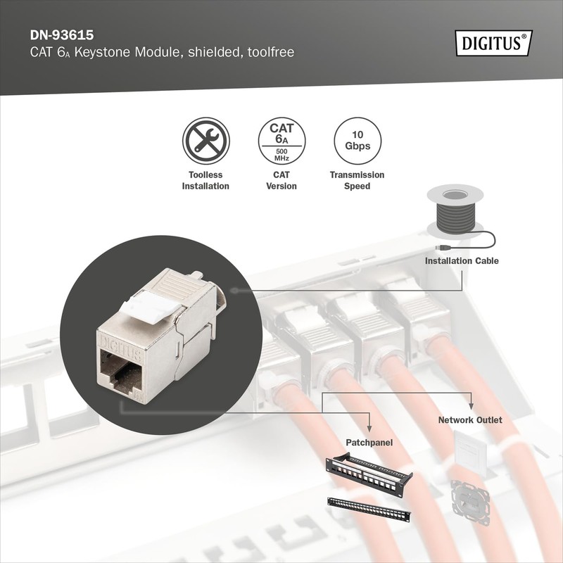 Assmann DN-93615 Digitus Cat 6a Shielded Keystone Module