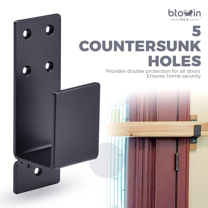 2x4 Door Barricade Brackets, Btowin VCF Pack of 2 U