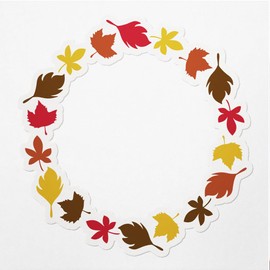 Decal Stickers of Leaves Patterns Frame Premium Indoor (No Waterproof) Vinyl Decal Stickers for Laptop Phone Accessory Helmet Car Window Mug Tuber Cup Door Wall - USCVER3c84741BL0124