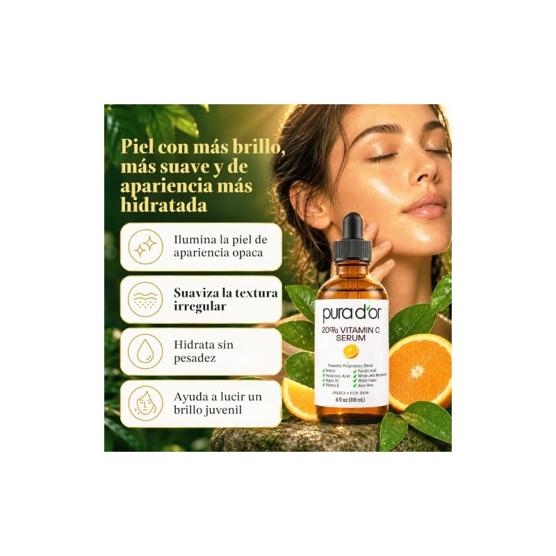 Pura D'or Vitamin C Serum, 4 Ounce